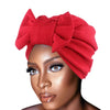 Solid Knitted hat Women Bow Hat Beanie Scarf Turban Head Wrap Cap For bandana bowknot Wrap hat Cap headwrap tie - Laura Baby and Company