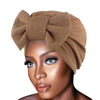 Solid Knitted Women Bow Hat Beanie Cap