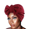 Solid Knitted Women Bow Hat Beanie Cap